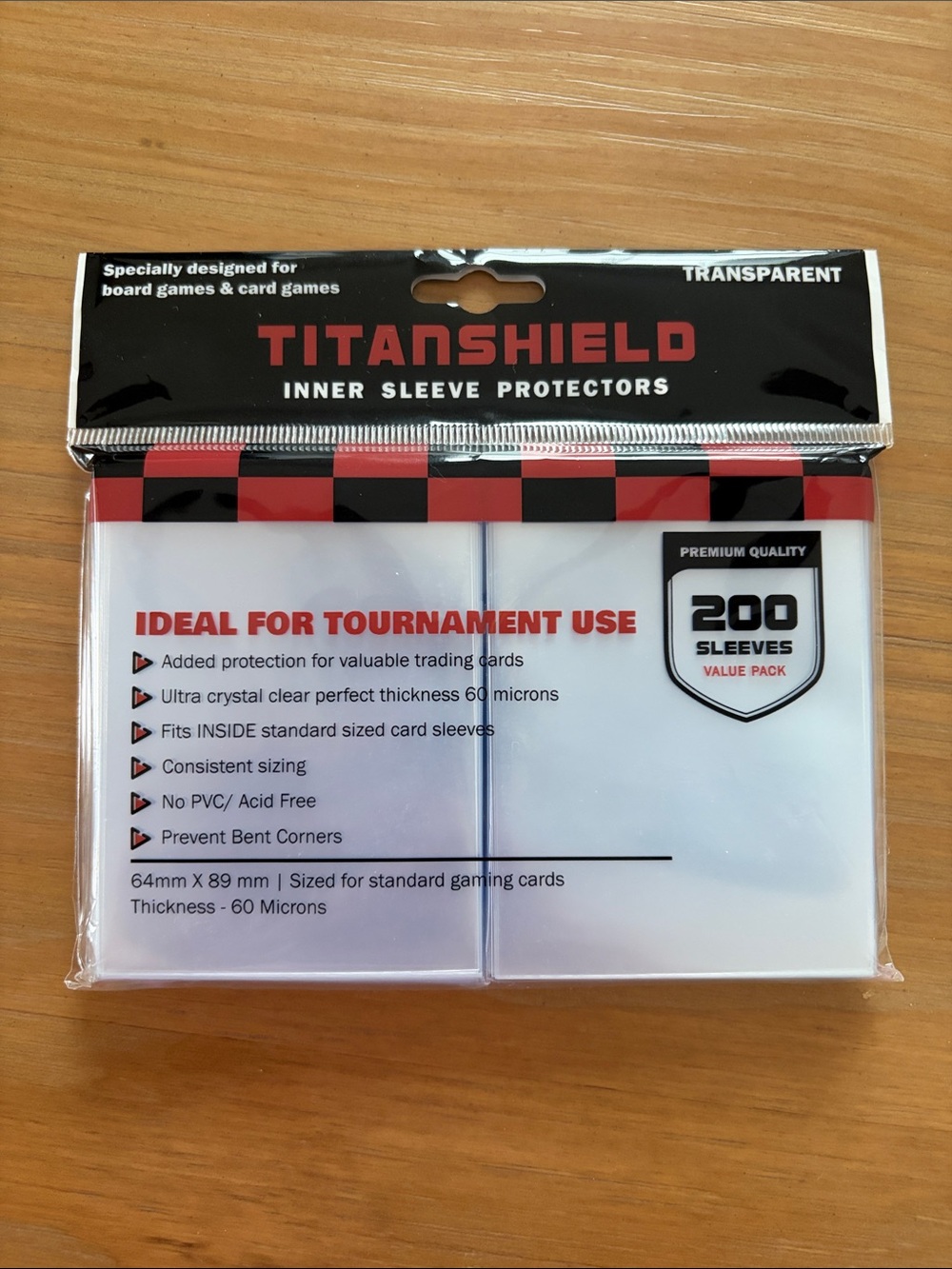 TitanShield Transparent Inner Sleeve Protectors - 200 Pack Sports and Pokemon
